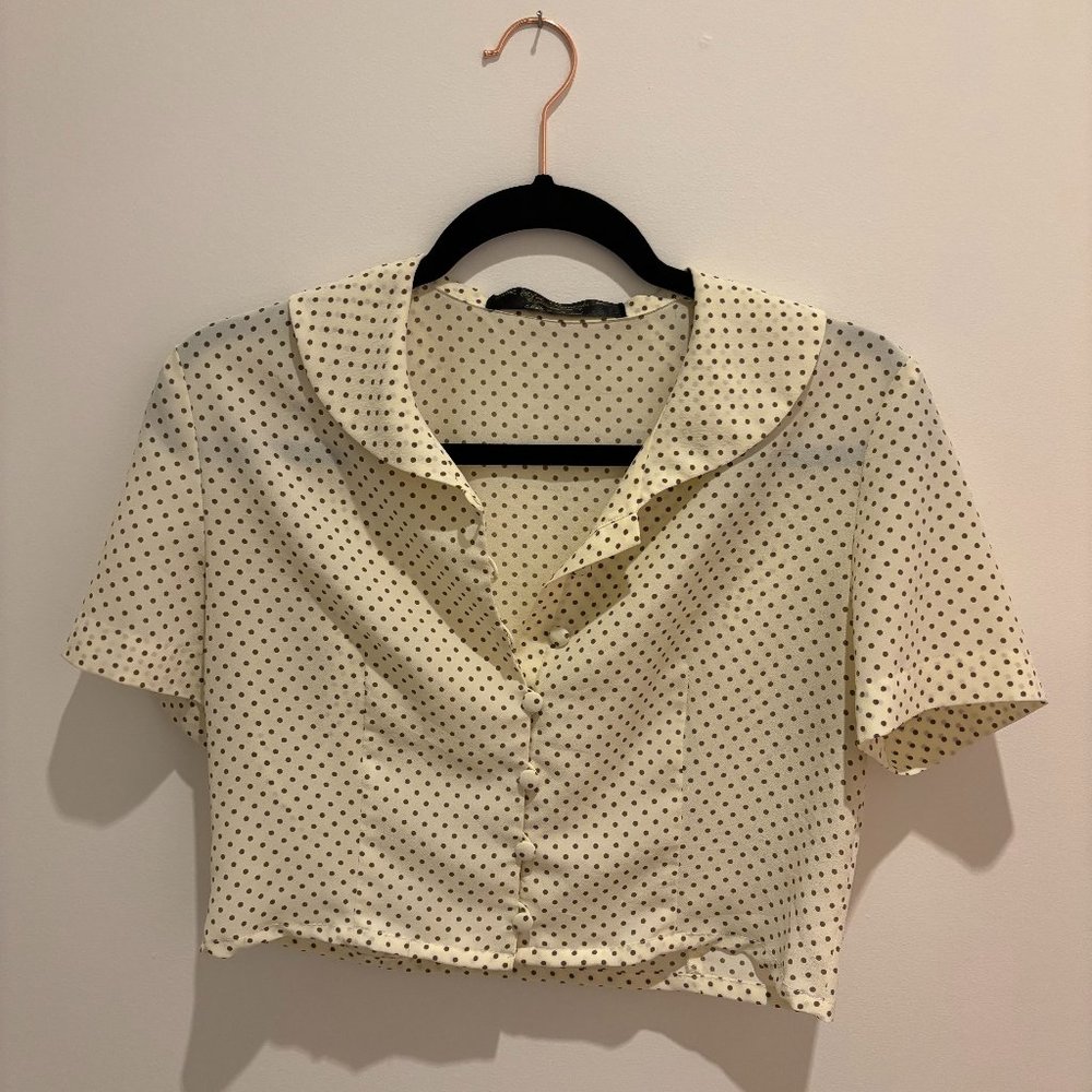 Reworked Polka Dot Blouse